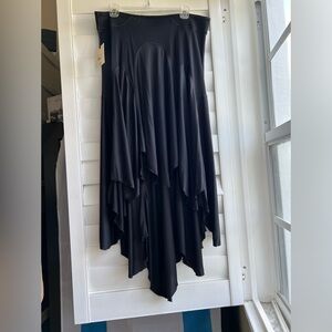 Jean Paul Gaultier Black Handkerchief Long Skirt Size 10